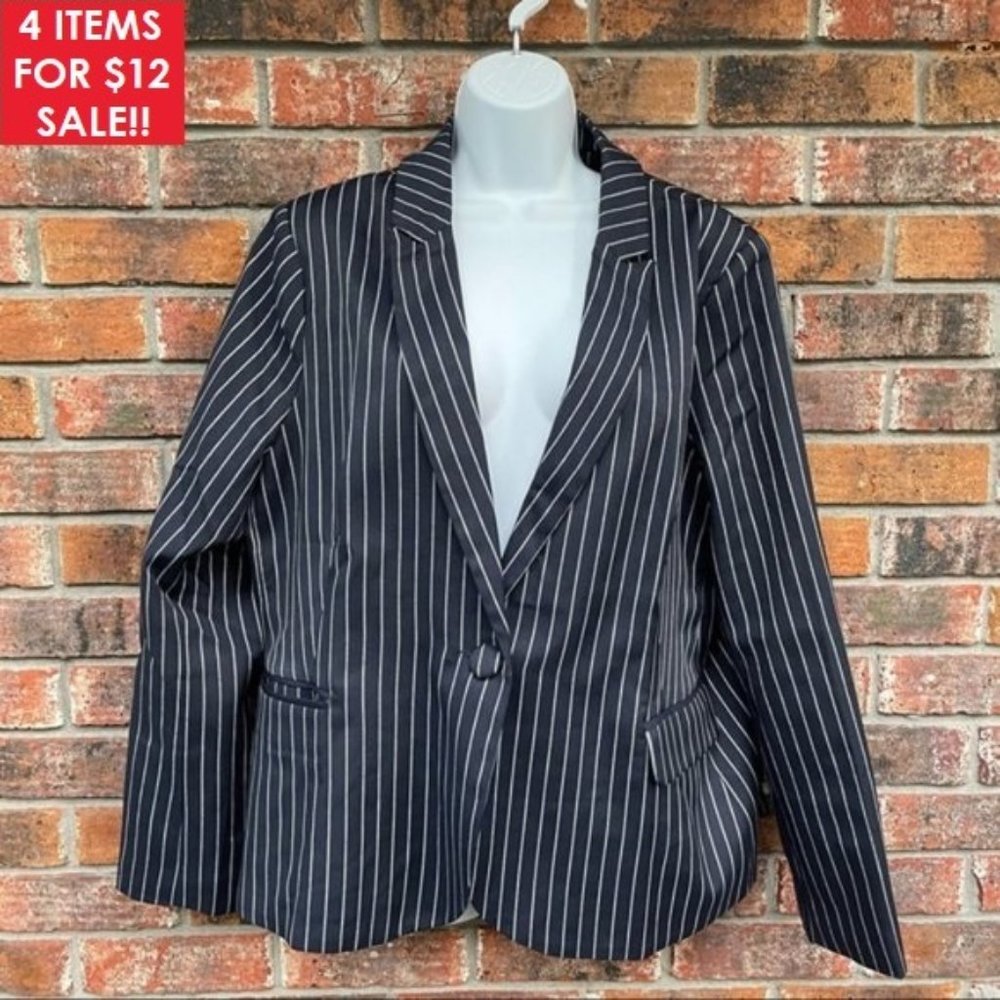 ❤️‍🔥4 For $12❤️‍🔥 Plus Size Casual Striped Plaid Blazer